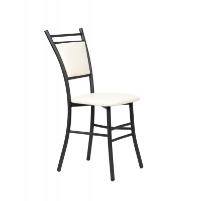 Стул ВВР Мажор ваниль/черный, экокожа